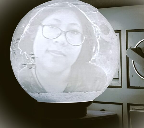 3D Printed Moon Lamp – Plug & Glow (220V) - Image 2